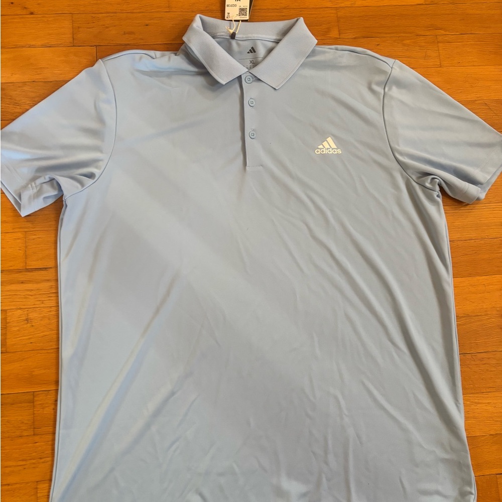 Adidas Men's Sky Blue Polo Shirt